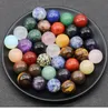 Natural Healing Crystal Nonporous Stone Beads 20MM Charm Gemstone Loose Beads for Jewelry Making Necklace Bracelet