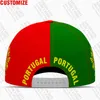 Ball Caps Portugal Baseball Бесплатное 3D -индивидуальное название команда логотип Pt Hats Prt Country Travel Portugue Portuguesa Flags Headgear