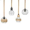 Luminárias pendentes Lâmpada de corda vintage estilo americano luz de ferro forjado barra de café sala de jantar Hanglamp para iluminação doméstica