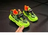 Athletic Outdoor Boys Cartoon Sneakers Children Baby Spring Breattable Mesh Led Lysande sportskor Kids Casual Autumn Light Up Shoes 230612