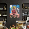 Obiekty dekoracyjne figurki Jean Michel Board Graffiti King Pop Art Skateboard Skate Deck Mural Wisze For Men Cave Decor 230612