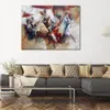 Arte astratta contemporanea su tela Jazz Party Textured Handmade Oil Painting Wall Decor