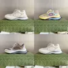 Luxury Designer Run Casual Shoes Double Letter äkta läderkohude pappa sneakers färgschema Trendiga par löpande sko storlek 34-45