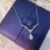 Colares com Pingente Moda Asas de Ângulo Colar Chocker Cor Prata Noivado Pingentes de Casamento para Mulheres Nupcial Zircão Jóias Presente 230613