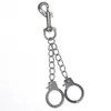 Keychains Creative Man Handcuff Keychain Charms Pendant Car Key Keyring Handbag Chain Chaveiro