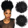 Chignons bol Синтетические булочки для волос для женщин Afro Puff Curly Chignon Shinkstring Хвост натуральный черный с волосами наращивание волос 230613