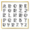 Pierres précieuses en vrac 925 Sterling Silver Lettre Alphabet Charme Initiales Lettres Perle Pour Bracelet Original DIY Nom Conception Bijoux Cadeau