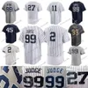 Anpassad S-4XL 11 Volpe-tröjor Aaron Judge Jersey Derek Jeter Rizzo Gerrit Cole Gleyber Torres Giancarlo Stanton Clay Holmes DJ Lemahie