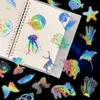 Adesivos de brinquedo para crianças 100 pçs Bonito desenho animado anime laser holográfico estética borboleta decalque álbum de recortes telefone laptop carro adesivo engraçado para menina 230613