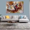 Contemporary Abstract Art on Canvas Dancing Textured Handmade Oil Painting Wall Decor