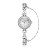 Wristwatches Mini Small Rhinestone Charm Bracelet Jewelry Watch Chain Lady Women's Clock Fashion Hours Dress Girl Birthday Gift Julius