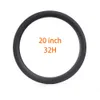 Roues de vélo 20 pouces 406451 jante en carbone personnalisée 32 trous Super léger pliant roue de vélo frein à disque pour vélo de route ZIMEVO 230612