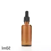 Amber Glass Liquid Reagent Pipette Bottles Eye Dropper Aromatherapy 5ml-100ml Essential Oils Perfumes bottles wholesale free DHL Hicvd