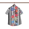 Moda Masculina Camisas com Estampa de Tigre de Flor Casual Camisa Havaiana de Botão de Manga Curta Ternos Verão Praia Camisas sociais M-3XL qqw9