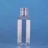 50 ml handdesinfecterend huisdier plastic fles met flip top dop transparante vierkante vormfles voor cosmetica wegwerp handsinfanering IVWTN