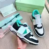 Designer Luxury Off Casual Shoes Off Office Ooo Green and White Vintage Effect Sneaker Low Top Sneakers Trainers avec boîte d'origine