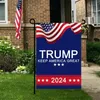 Valbannerflaggor 2024 Trump Garden Campaign for Flag President US Banners Keep America Great 45*30cm