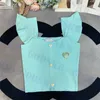 Kadın Üstleri Tasarımcı Tanklar Mektup Rhinestone T Shirt Aşk Düğmesi Kamisolleri Açık Tatil Bayanlar Tees Giyim