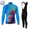 Conjuntos de corrida LairschDan Thermal Fleece Cycling Jersey Set Men Men Bike Clothes Mtb Bike Bib Pants Cyclist Outfit Tenue Cyclisme Homme Hiver