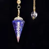 Lockets Orgonite Reiki Pendulum Natural Stone Amulet Healing 7 Chakra Crystal Energy Meditation Hexagonal Pendanr For Women Jewelry 230612