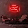 Letreiro Neon LED Check Engine Sinal Neon Luz Led Oficina de Reparação de Automóveis Decoração Bar Club Luminous Atmosphere Lamp USB R230613