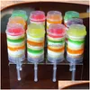 Cupcake Push Up Pop Containers Plastic Food Grade Pushes Pops Cake Container lock för festdekorationer Rundform Tool BH1957 Cy Dr DH1TX