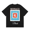 Mode Männer T-shirts Sommer Gedruckt Brief Hohe Qualität Hemd Herren Rhude Designer Kleidung Graphic Tee Casual Kurzarm84h0