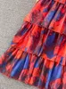 Casual Dresses Summer Fashion Women Halter Beach Style A-line Dress Korea Sexy Tie-dye V-neck Ladies Clothing For Holiday 2023 Fringed Robe