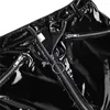 Skirts Women Sexy Glossy Patent Leather Miniskirt Solid Color Zipper Pencil Skirt Shiny Wet Look Latex Clubwear Plus Size 4XL