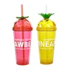 Water Bottles Summer Fruit Plastic Cup Children's Female Cute Creative Glass Bottle Crystal