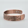 Bangle 2023 Viking Armband för kvinnor Energy Pure Copper Magnetic Armband Male Unisex Vintage Justerbara manschett Bangles smycken