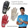 Cycling Gloves 2 Pcs Soft Pu Leather Mens Golf with Ball Marker Cabretta All Weather Grip Navy Khaki Red Small Medium Large XL 230612