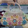 Saco de embreagem de cristal branco de alça superior de metal dourado de alta qualidade flor feminina bolsas de casamento de diamante bolsas de moda bolsas de moda