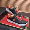 Tasarımcı Lüks Plein Klasik Sneaker Pp Deri Deri Sıradan Düşük Platform Ayakkabıları Erkek Açık Run Zapatos Baskeball Ayakkabı Siyah