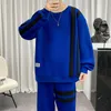 남성용 트랙 슈트 Oein 유니젠 대형 후드 및 조거 세트 2023 Spring Men Fleece Lined Streetwear 2 조각 트랙 슈트 패션 조깅