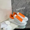 Brand Woman Fashion quality Casual shoes Heel leather lace-up sneaker Running Trainers Letters Flat Printed sneakers2023