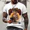 2023 Fashion Handdrawn Barber Shop 3D Printing Casual Loose T-shirt Men's Wear t shirts for men{category}