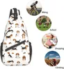 Plunjezakken Sling Bag Beagle Puppy Hond Leuke Wandeldagrugzak Crossbody Schouderrugzak Reizen Borstzak Voor Mannen Vrouwen