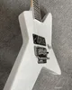 Guitare électrique corps solide gris blanc haute brillance Scalp touche des dernières frettes pièces chromées pont passif micro naturel