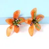 Boucles d'oreilles pendantes 2023 Orange acrylique fleur goutte pour les femmes de haute qualité mode bijoux cadeau en gros