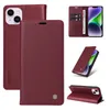 Ssać magnetyczne zamknięcie portfela skórzane skrzynki na iPhone 15 14 13 12 11 Pro Max XR XS x 8 7 6 Plus telefon komórkowy Flip Cover Stand Stand Business Men Slot Kieszonka