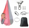 Hängematten Double Double Color Material Kinder elastische Hängematte zwischen Indoor Outdoor Swing der Sinne