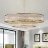 Pendant Lamps Modern Rectangular Chandelier Vintage Clear Glass Rod Linear LED Gold Lustre Lighting Fixture For Dining Room