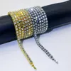 Łańcuchy hip -hop mgły mrożone łańcuch bąk rombus kubański naszyjnik 5/14/20 mm szerokość złota srebrna biżuteria