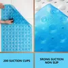 Mats Extra Long Bath Tub Mat Shower Mat with Suction Cups and Drain Holes Bathtub Mats Bathroom Mats For Tub 100*40cm Anti Skid Rug