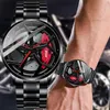 Другие часы Настоящие 3D спортивные часы на ободе спортивного автомобиля Модные уникальные наручные часы на заказ Мужские водонепроницаемые RS8 Кварцевые Relogio Masculino 230612