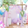 Curtain Tulle For Wedding Arch Colorful Fabric Outdoor Translucent Draped Gauze Backdrop Weddings