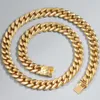 Strands Hip Hop Minimalistyczny Naszyjnik łańcuchowy Miami Cuban Link dla mężczyzn Kobiety Bling Gold Kolor Chunky Metal Choker Naszyjniki Luksusowe biżuterię 230613