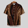 Men's Casual Shirts Tiger Print Tropical Animal Vacation Shirt Hawaii Street Style Blouses Male Pattern Large Size