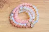 Strand Fashion 108 Mala Beads Bracciale Preghiera Opale Rosequartz Braccialetti da polso da donna Lotus Yoga